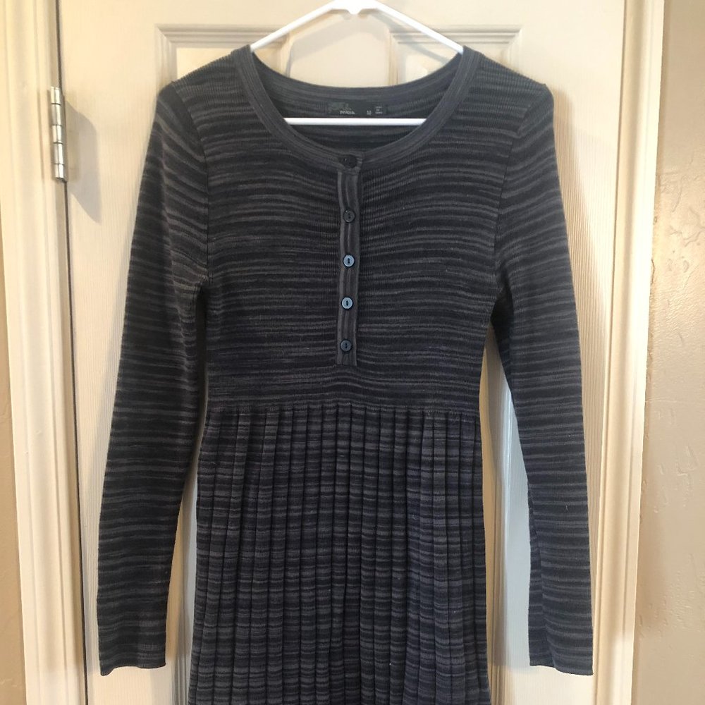 prAna Sweater Dress - Never Worn, Grey Striped, Women's Medium